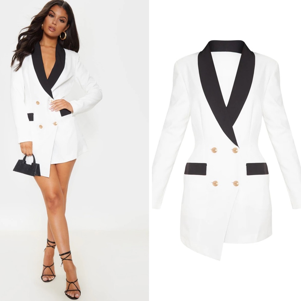 White Blazer Dress